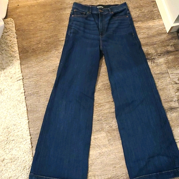 Express Jeans Nwot Express Wide Leg Super High Rise Jeans Poshmark